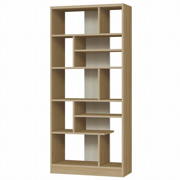 大洋 シェルラ SLR 1780 SMB スモーキーブラウン×グレーオーク デザインシェルフ (幅80cm×奥行31.3cm×高さ174.4cm / トールタイプ) メーカー直送