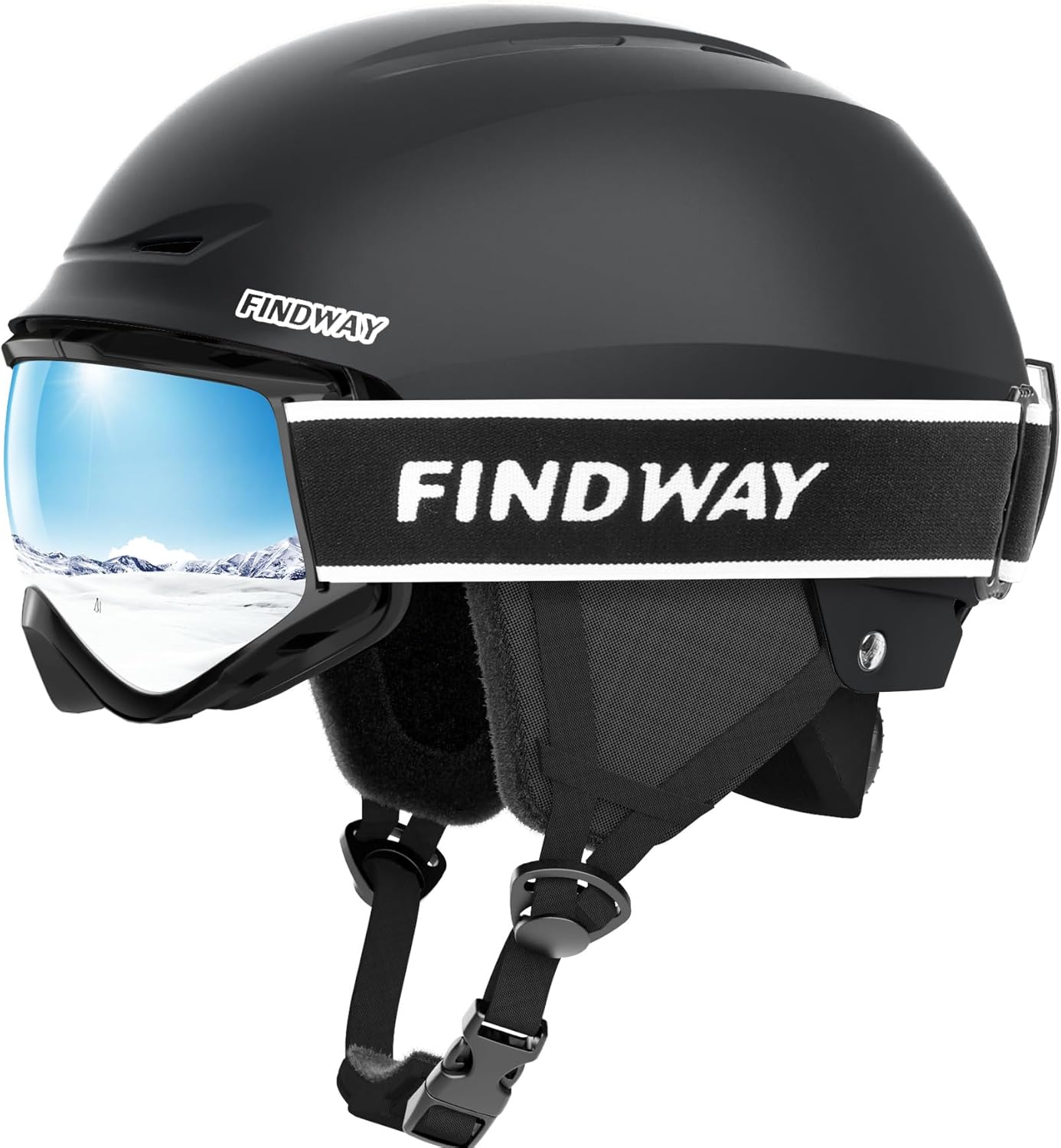 【スキーヘルメットとゴーグルのセット】Findwayスキー ヘルメット 大人 ゴーグル付き OTG メガネ対応 スノーボードヘルメット メンズ ダイヤル式サイズ調整 3層保護 ダブルレンズ 曇り止め/