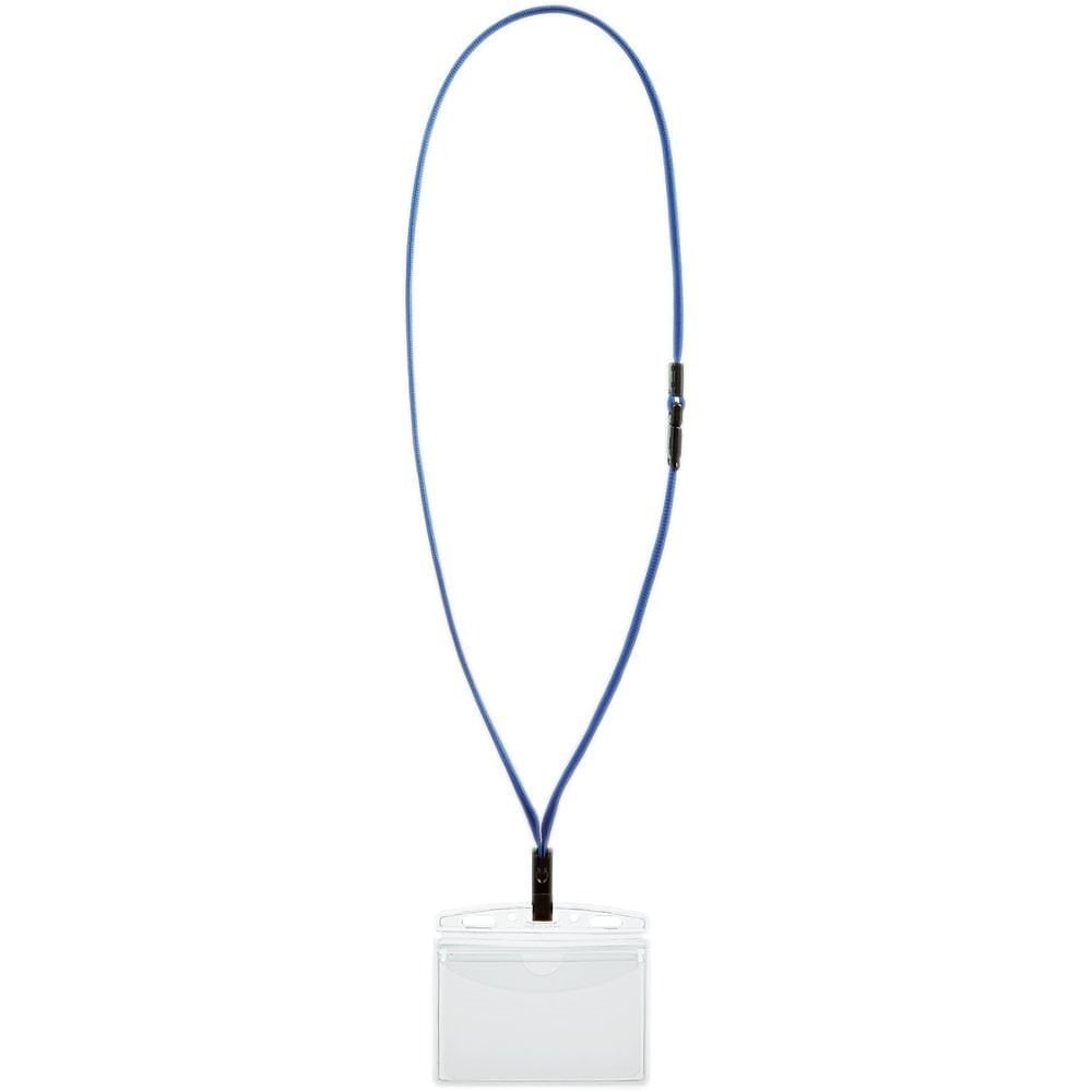 （まとめ買い）吊り下げ名札セット カードプロテクト 2つ折り 青 10個パック ナフ-SP195-10B [x3]