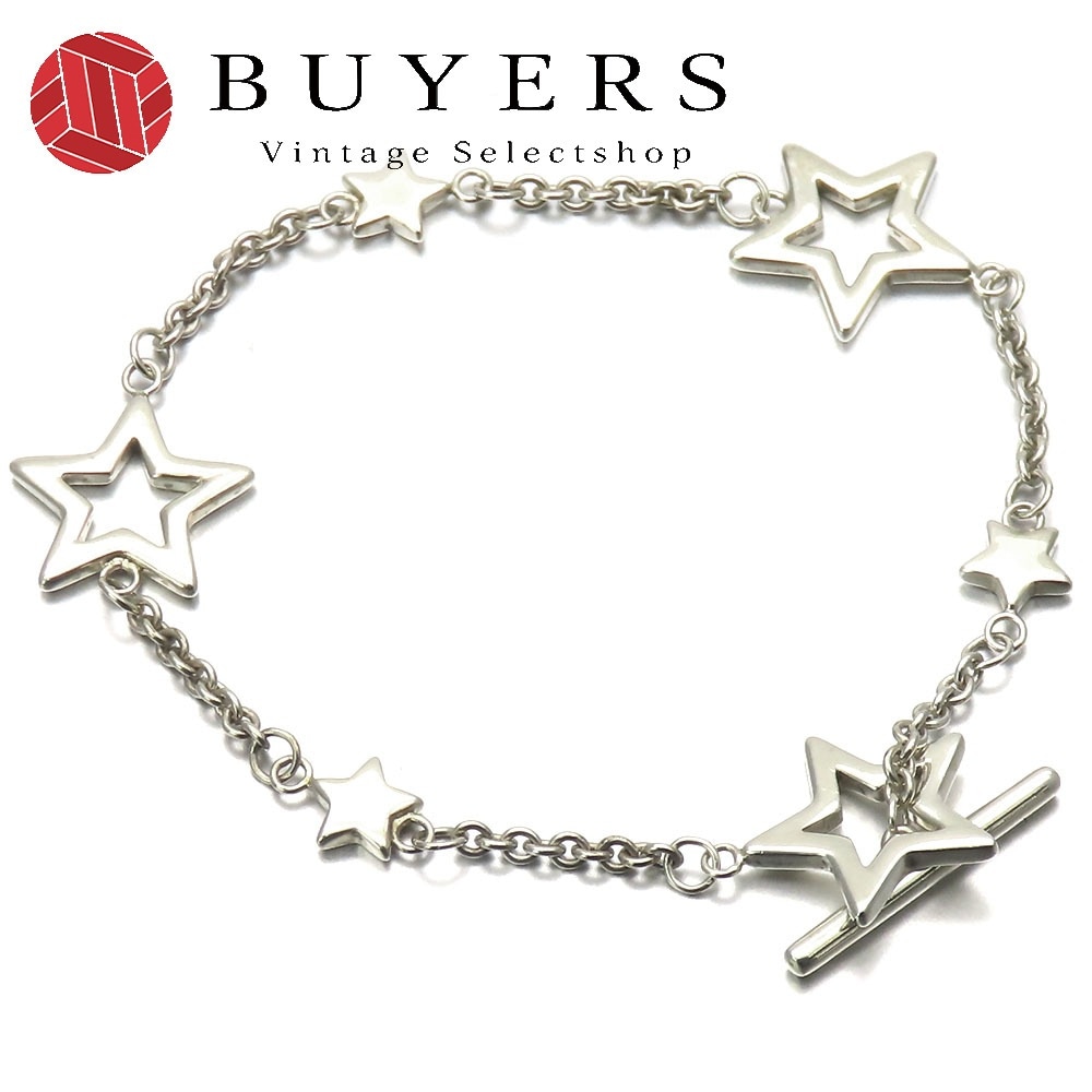 中古 ブレスレット スターリンク シルバー925 約6.1g シルバー 星 アクセサリー 可愛い レディース 女性