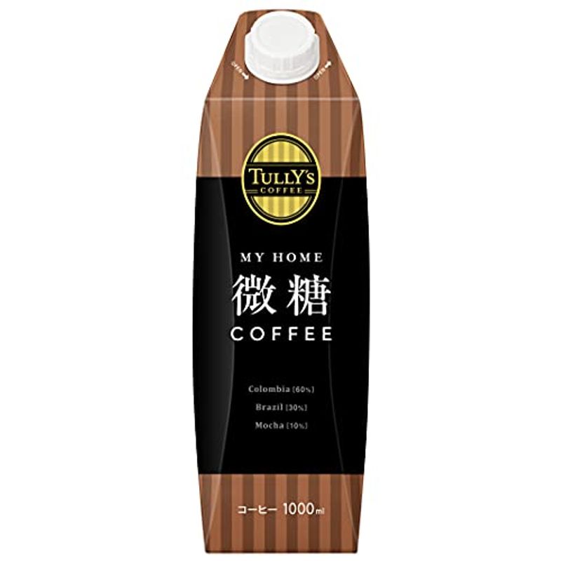 【最安値】 微糖コーヒー 伊藤園 マイホーム 1L6本 紙パック キャップ付き インスタントコーヒー