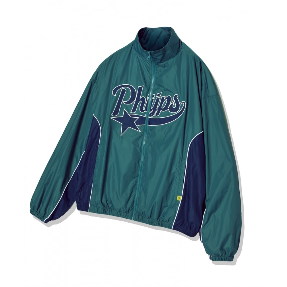 体育部フィプス スターテールロゴトラックジャケットブルーイッシュグリーン