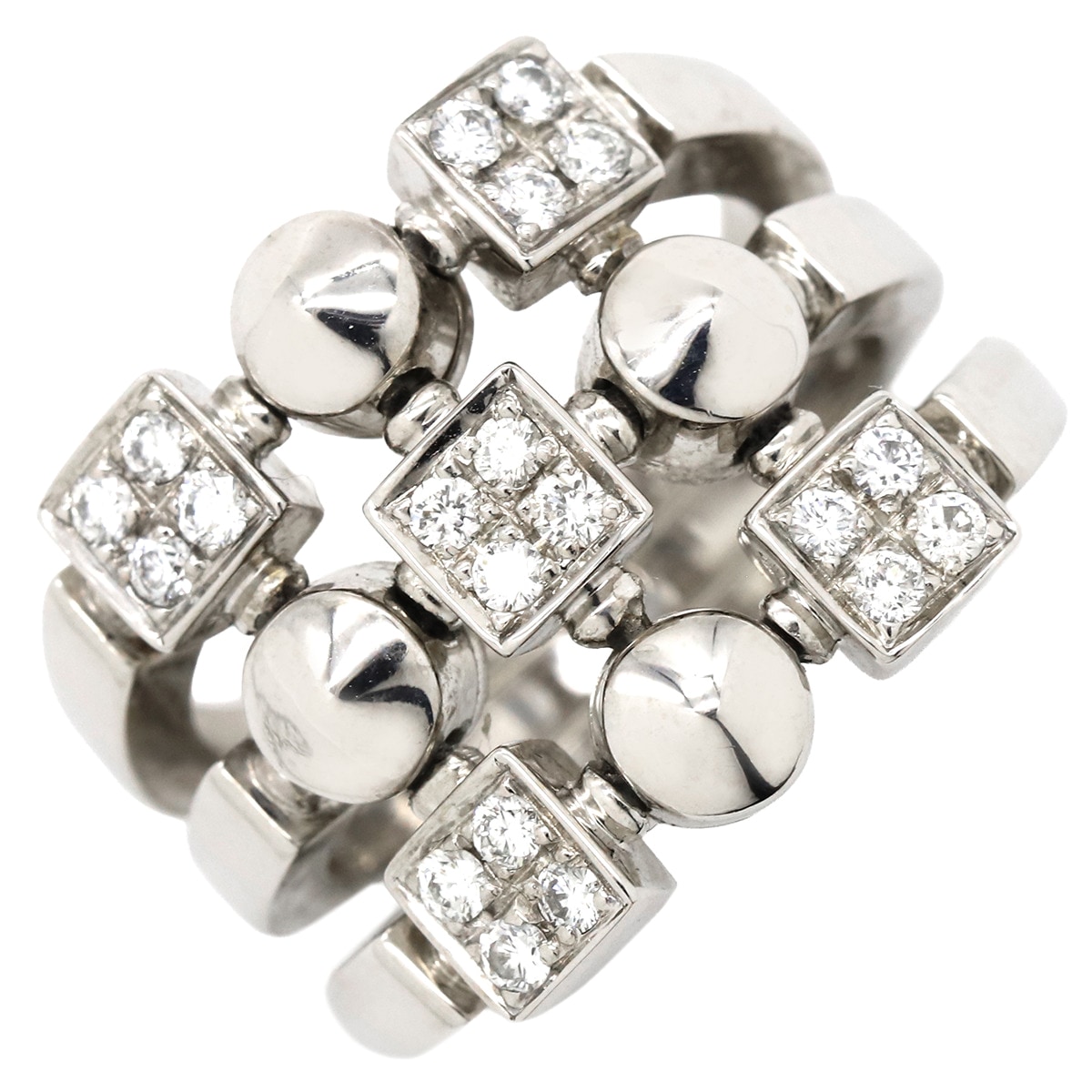 ブルガリ BVLGARI リング 指輪 ルチア K18WG ダイヤモンド ホワイトゴールド 750 18K 18金 WG ダイヤモンド 11号【中古】