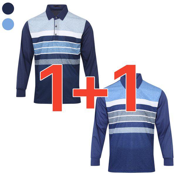 [1+1]ワンプラスワンメンズ春夏国内製作冷感カラーネック長袖Tシャツ送料無料