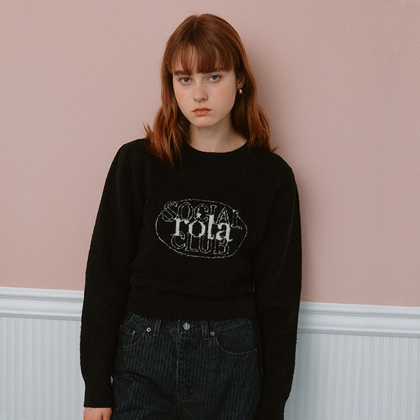 ROLA JACQUARD KNIT PULLOVER BLACK 7,480円