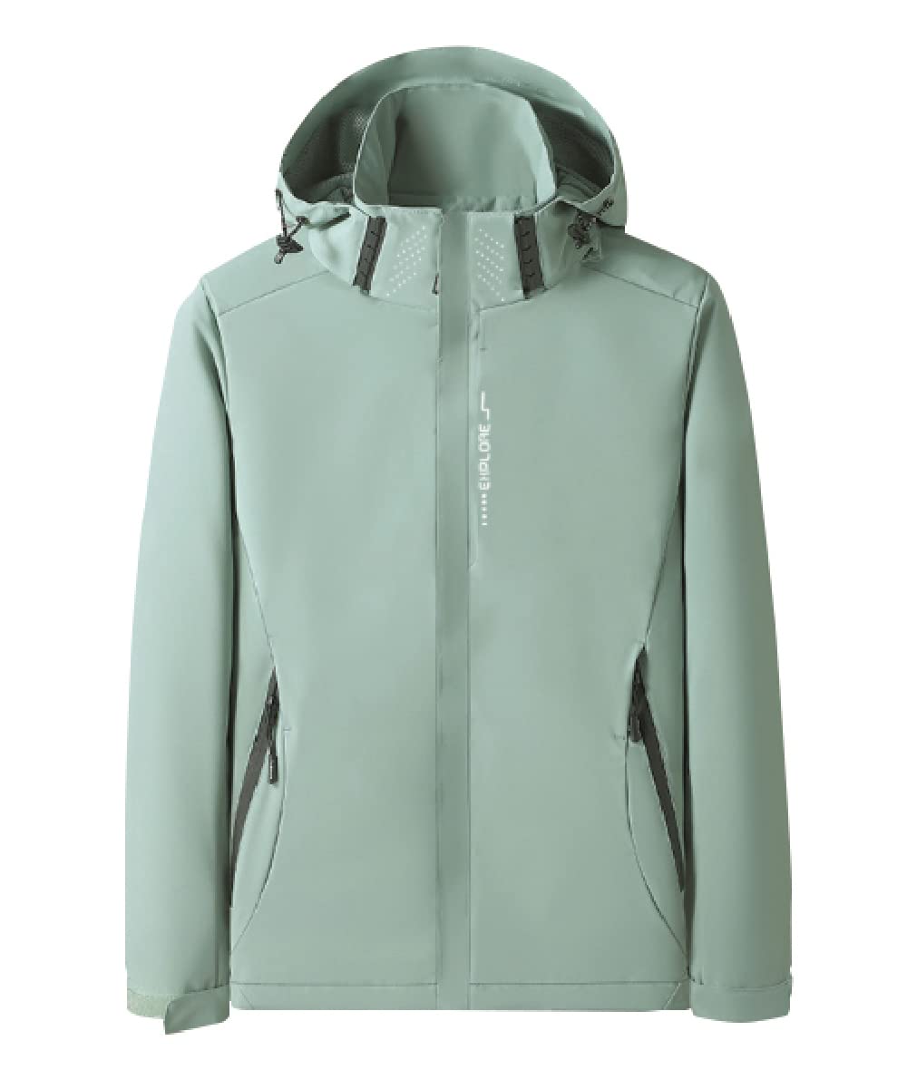 [three Joy] ウィンドブレーカー レディース レインコート レインウェア ブルゾン マウンテンパーカー 防風ジャケット グリーン M