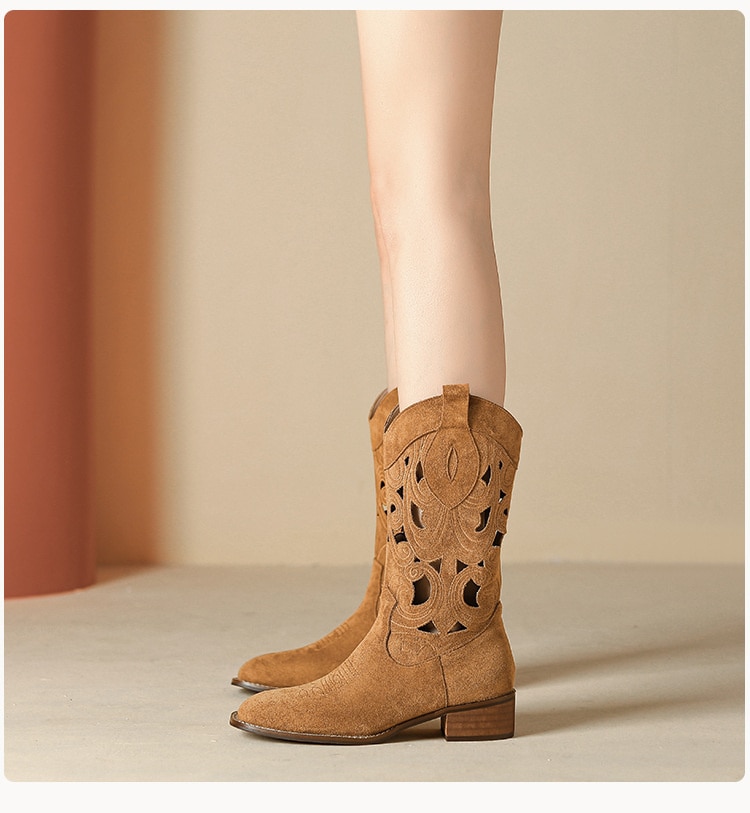 激安セール オールシーズン 抜き 厚底 スクエアトゥ ショートブーツ 怠惰な風 レトロ エスニック 中筒 機関車靴 ラフ ウエスタンブーツ