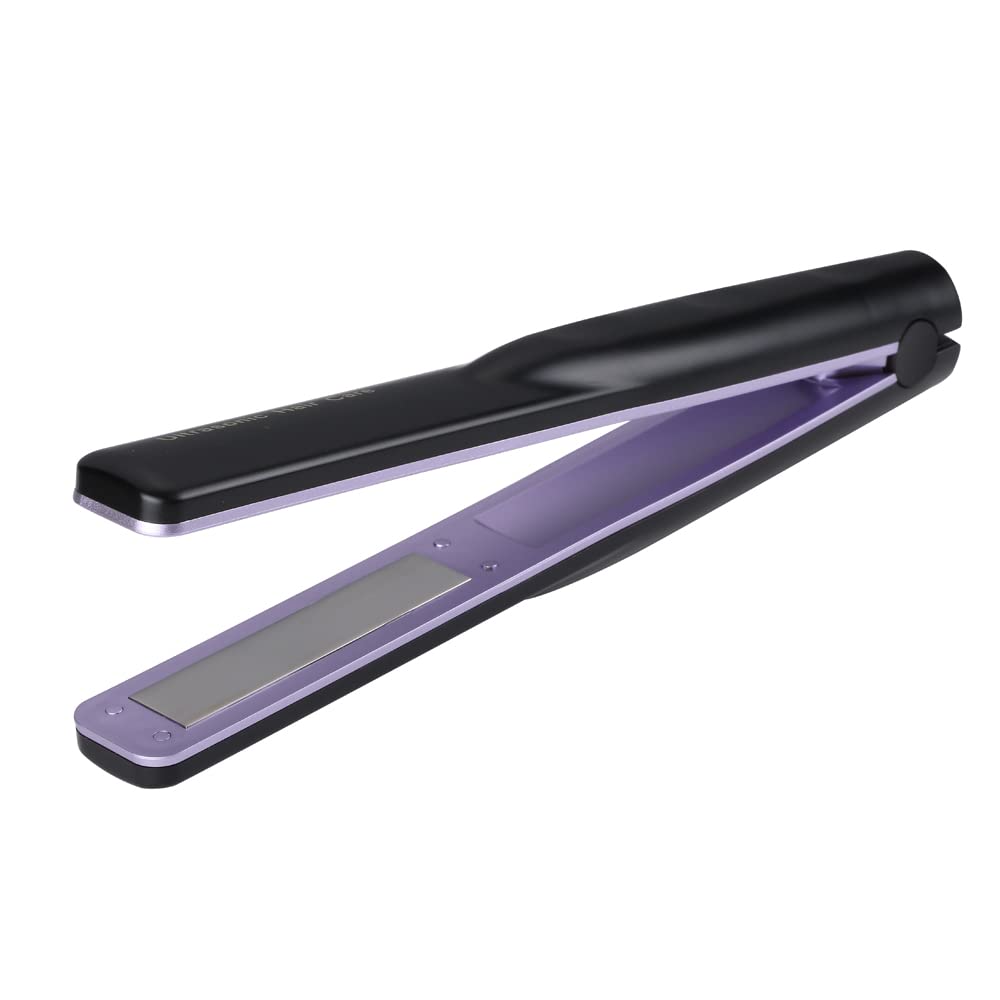 超音波ヘアアイロン 超音波 遠赤外線 ヘアケア トリートメント USB充電式 ヘアアイロン コードレス 耐熱 人気 髪 持ち運び ミニヘアアイロン 美髪 うねりケア 家庭用 (パープル)