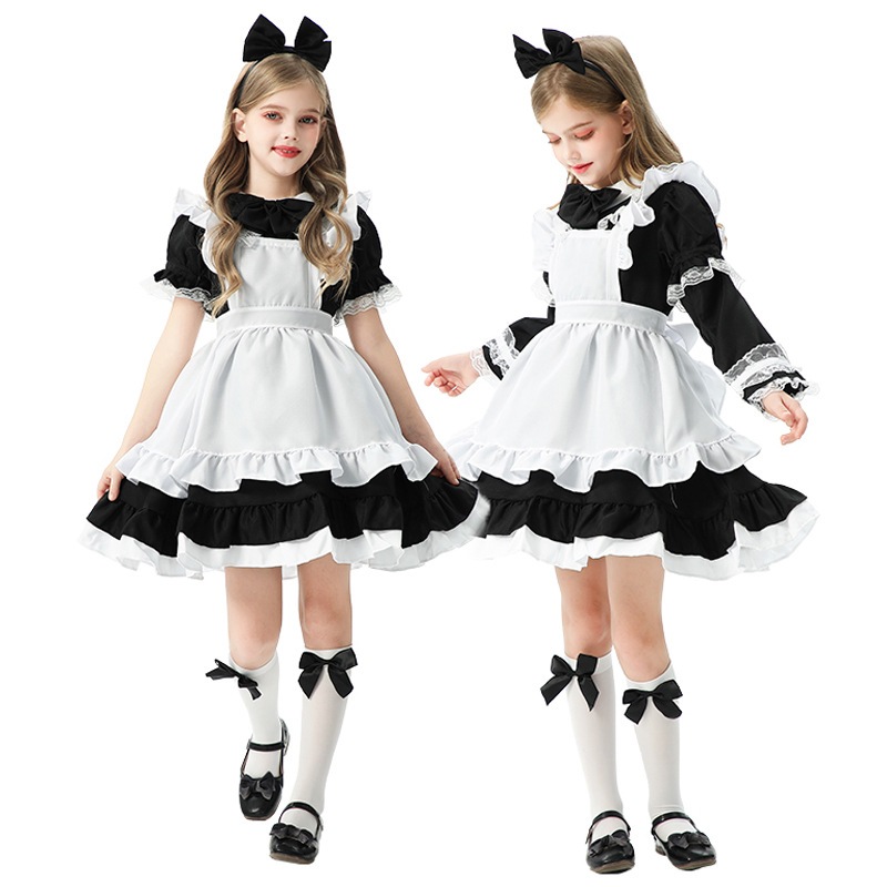 2025新作 アリスメイド衣装 ハロウィン 子供用 コスチューム コスプレ 子供服 パフォーマンス ステージ衣装