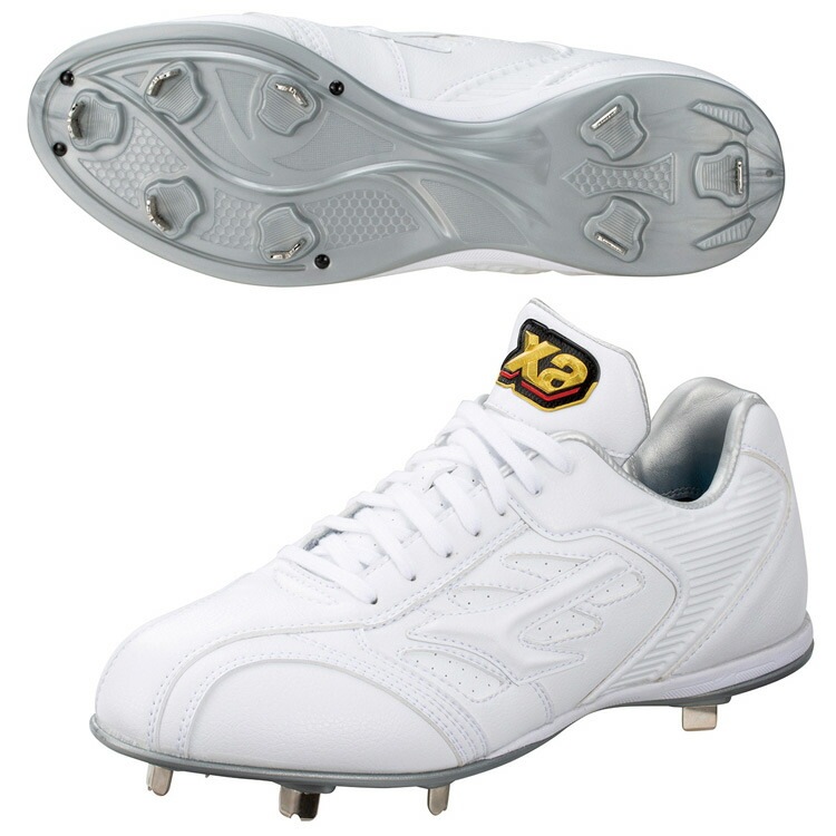 ザナックス トラストTL 樹脂底スパイク紐式 25.5cm ホワイト×ホワイト #BS327CL-0101