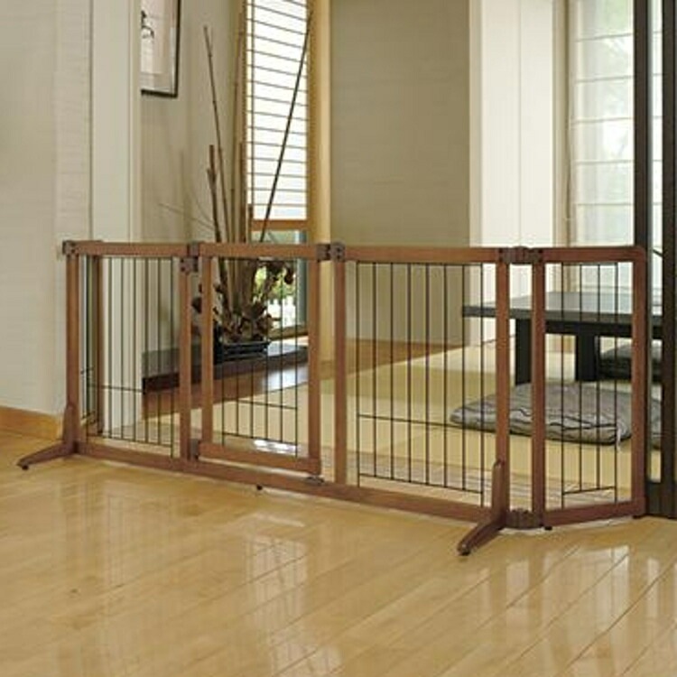 リッチェル 木製置くだけ ドア付 ゲート Ｌサイズ ペットゲート 扉付 犬 ゲート フェンス 柵 置くだけ おくだけ ペットフェンス木製 おくだけ ドア付き 置き型 【D】 Pet館 ペット館 【