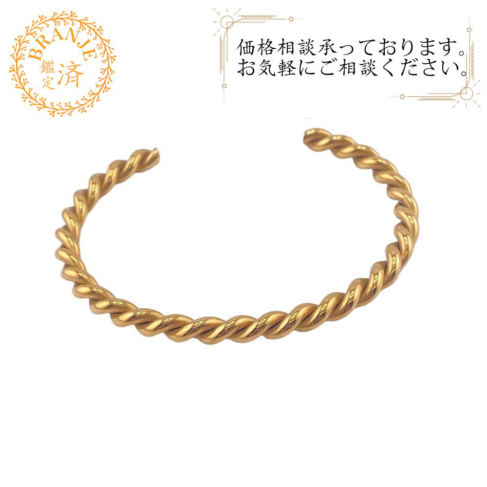 TWIST ROPE CUFF チタン ブレスレット ゴールド レディース ブランド