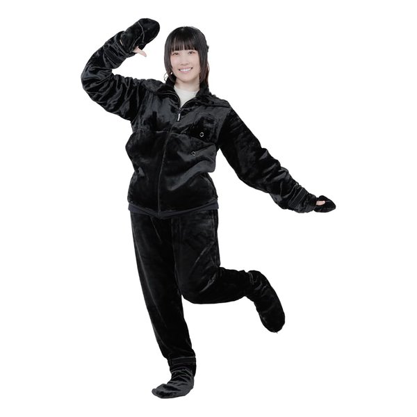 ゲーミング着る毛布 ダメ着4SG Lサイズ/ブラック HFD-4SG25-L-BK