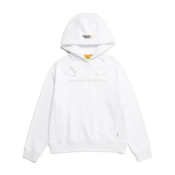 N233WHD010 女性クロップドフード付きTシャツ WHITE