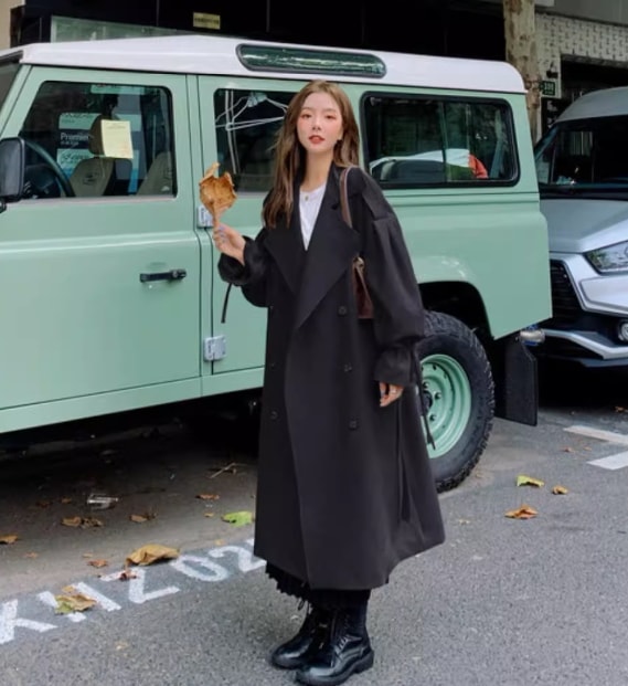 アウター デート モテアイテム トレンチコート ロング丈 ウエストデザイン コットン 大人可愛い きれいめ 上品 おしゃれ かっこいい 大人可愛い ラブリー キュート ガーリー クール モード系