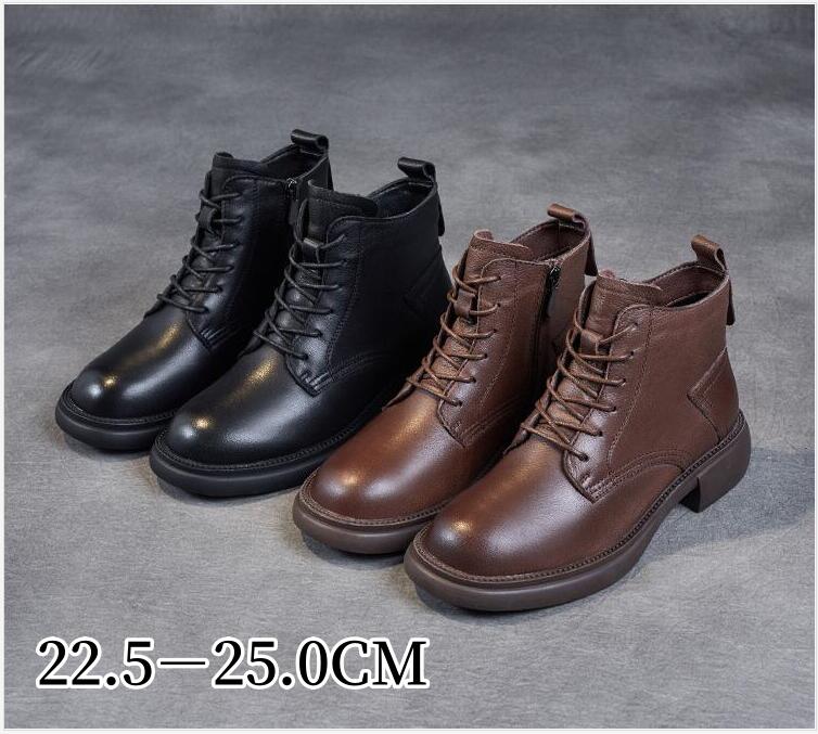 革靴 牛革 ブーツ レディース ショートブーツ サイドジップ 編み上げ レースアップブーツ 幅広 シューズ 靴 軽量 美脚 きれいめ おしゃれ 疲れにくい 滑り止め コンフォートシューズ 歩きやすい