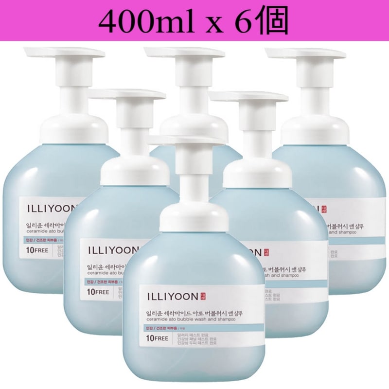 セラミド アトバブルウォッシュアンドシャンプー 400ml x 6個