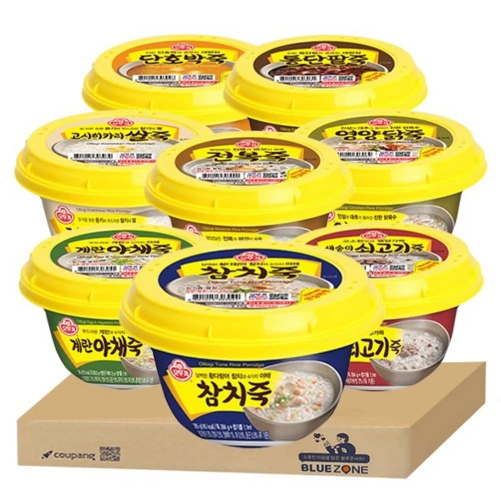 オットゥギ粥8種(アワビ粥+エリンギ牛肉粥+栄養鶏肉粥+マグロ粥+卵入り野菜粥+コシヒカリ米粥+かぼちゃ粥+丸小豆粥) 4,757円