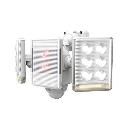 『1年保証』 ムサシ RITEX フリーアーム式ミニLEDセンサーライト(9W2灯) 「コンセント式」 LED-AC2018 ホワイト その他