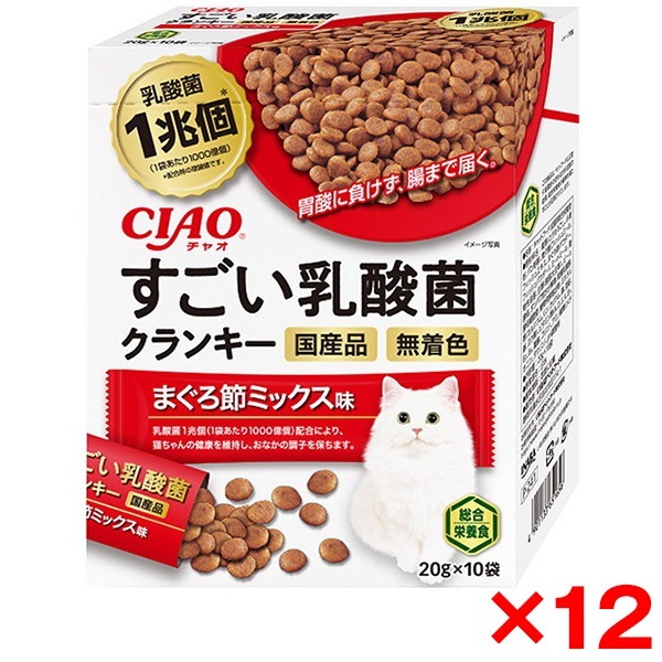 12個セット CIAO すごい乳酸菌クランキー まぐろ節ミックス味 (20g×10P) 5,292円