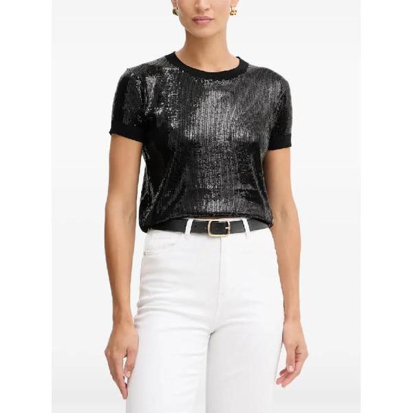 25 FW ジュニパー スパンコール装飾 Tシャツ W5YR21Z3E70 TP445800240