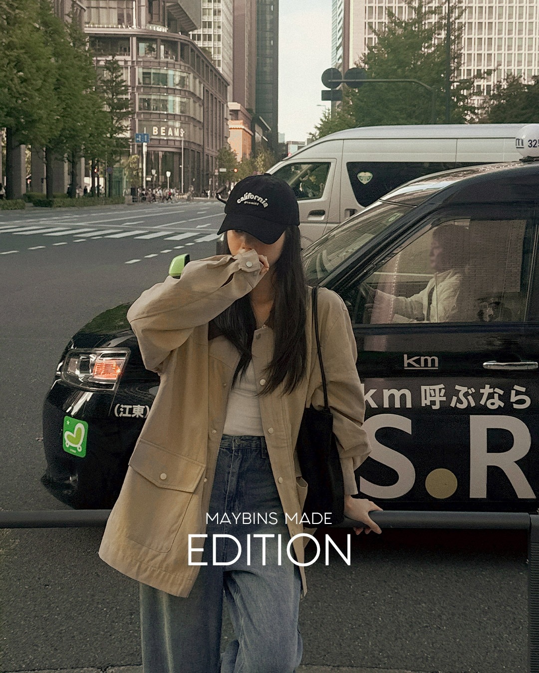 [MADE] ヘンス配色ワークジャケット韓国ファッション レディース
