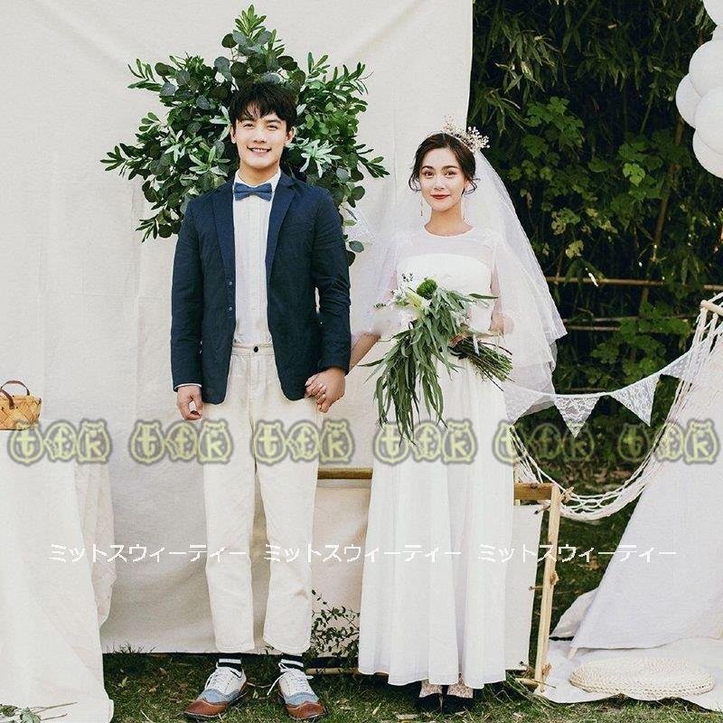 ウエディングドレス ロングドレス 二次会 花嫁 パーティドレス 結婚式 ウェディグドレス 白 ワンピ