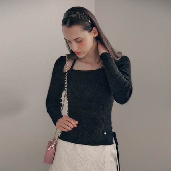 ANGORA HALTERNECK KNIT BLACK 6,648円