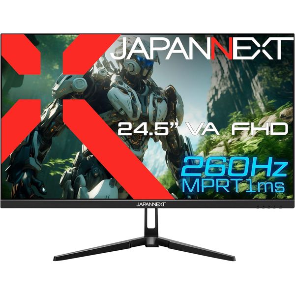 ゲーミング 液晶モニター ディスプレイ ジャパンネクスト 24.5型 ワイド フルHD ( 1920×1080 ) JN-V245FHDR260AJ 応答速度 1ms VESA HDMI DP