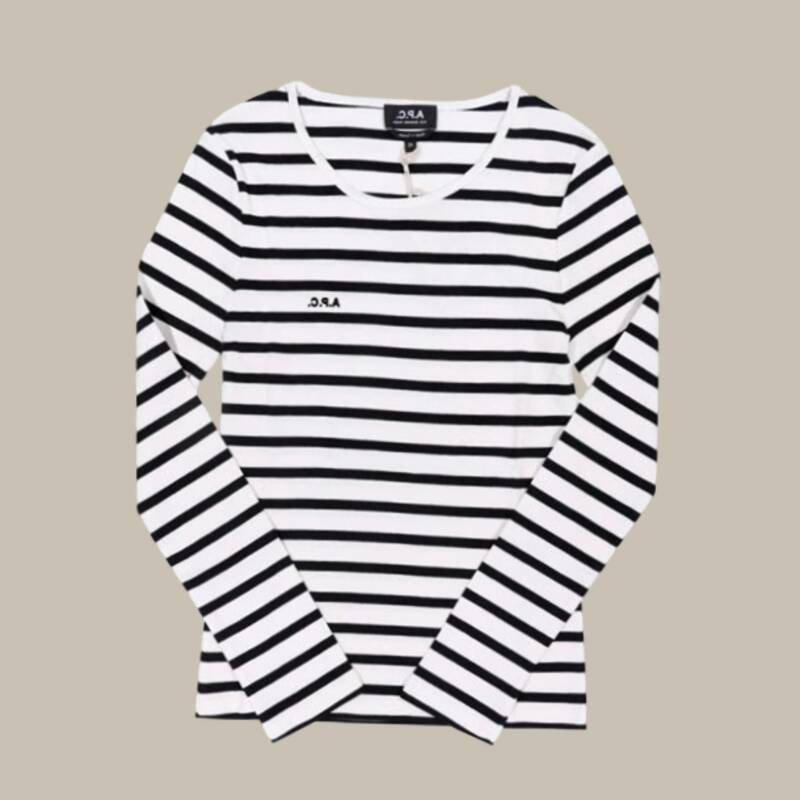 アペッセ COHCA F26373 TAT エクルー/ブラック テルマ ストライプ レディース長袖Tシャツ