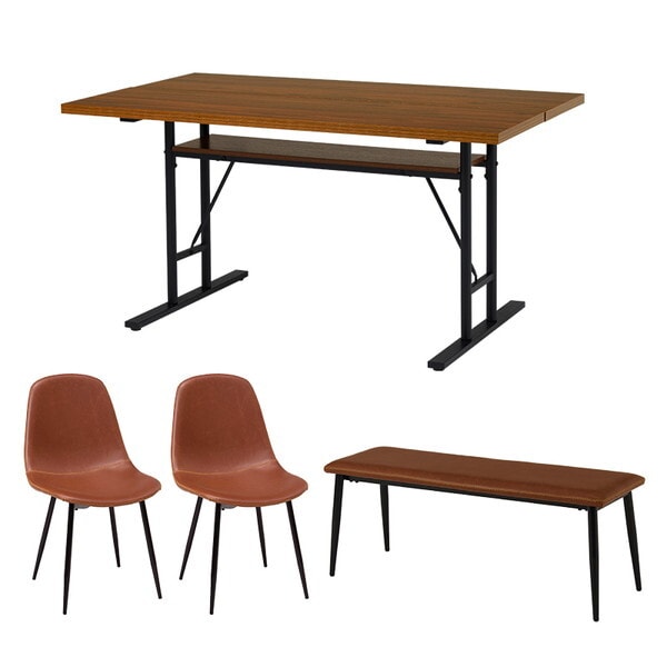 LT-4770DBR-44BR-4S ダイニング4点セット メーカー直送