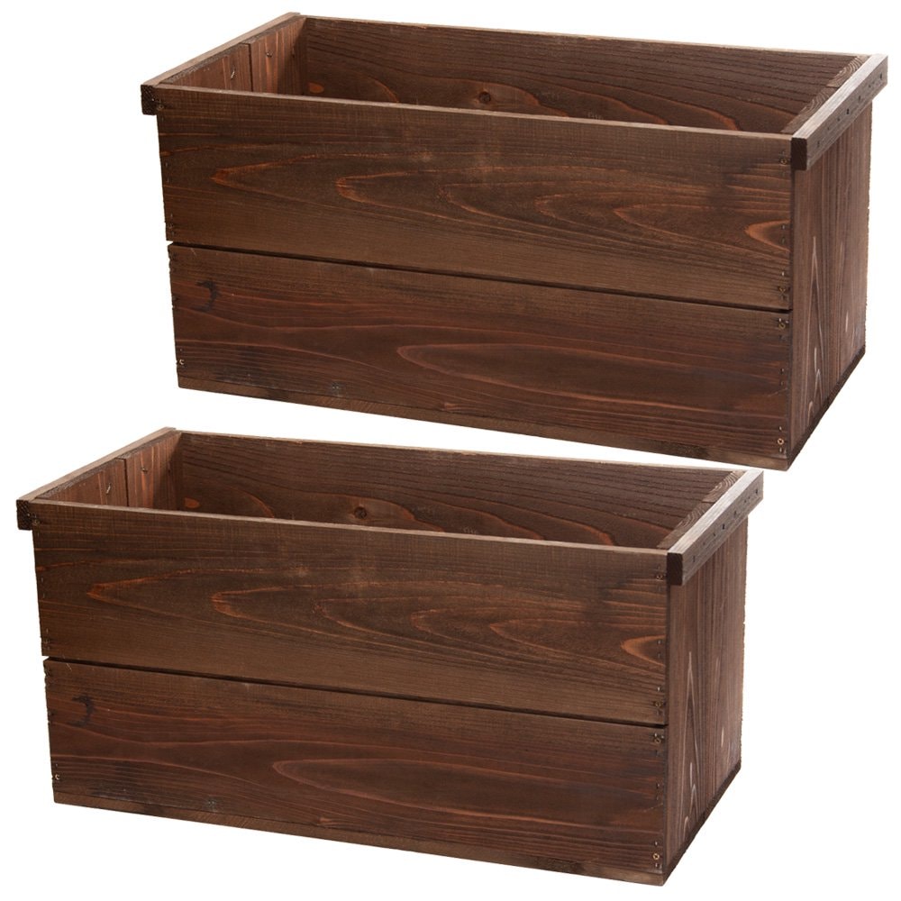 りんご箱　新りんご箱　アンティーク仕立て　ガーデニング　インテリア　ＤＩＹ素材　２箱セット　お一人様１点限り　ＣＲＣ90―03―05―20―00