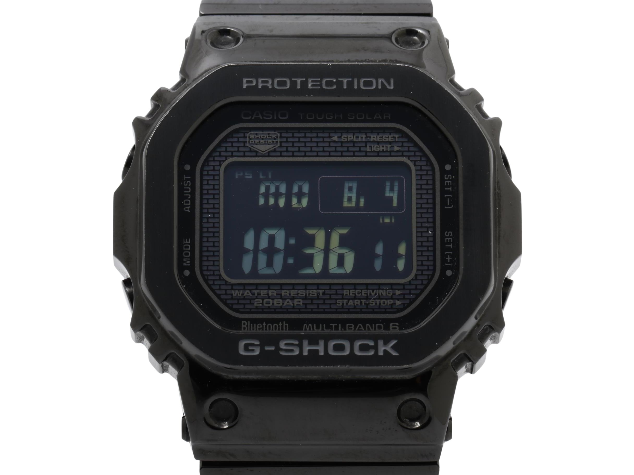 カシオ 腕時計 G-SHOCK フルメタル ステンレス GMW-B5000GD-1JF デジタル ソーラー電波 ブラック デジタル文字盤 メンズ時計 メンズウォッチ 高級【本物保証】