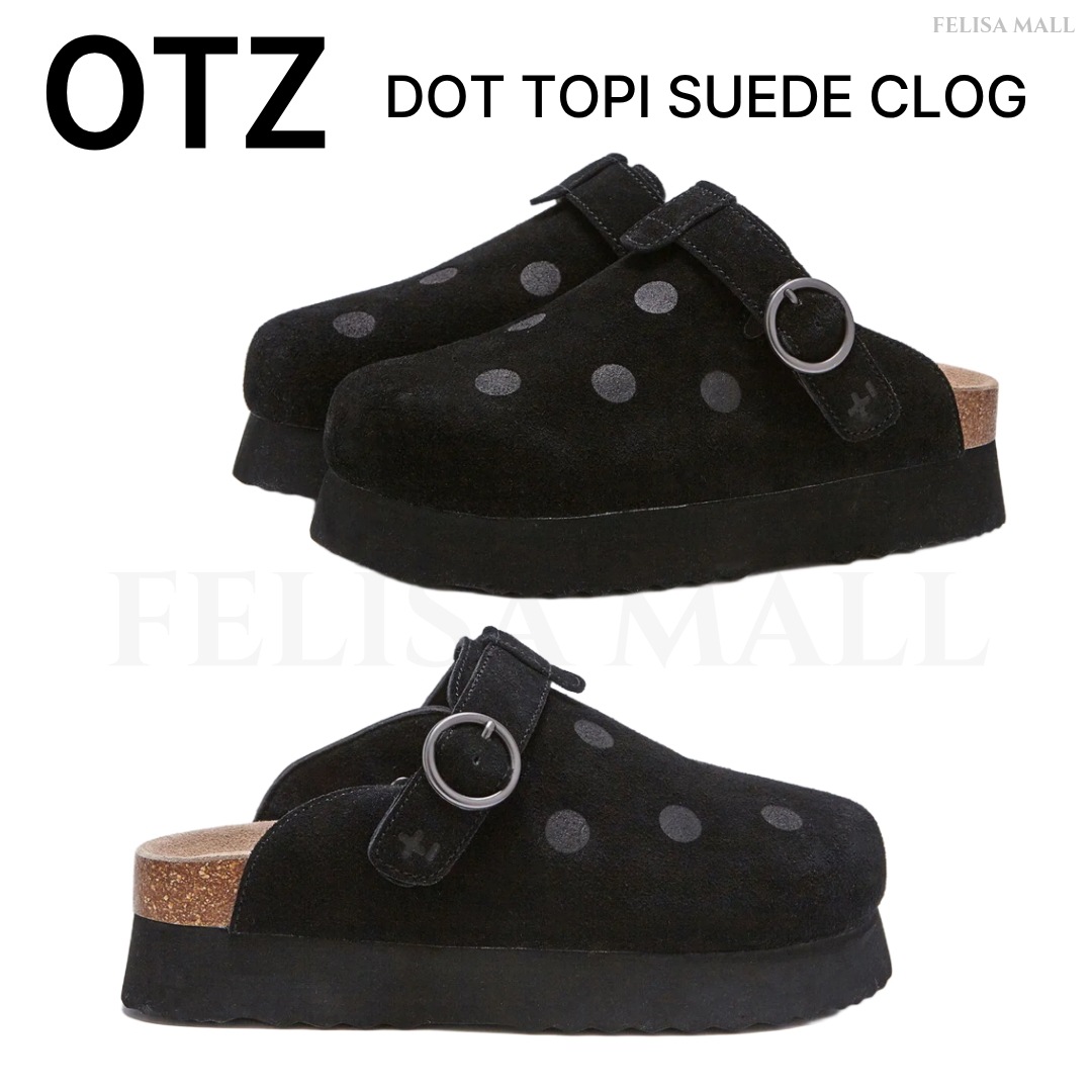 [OTZ] DOT TOPI SUEDE CLOG 厚底ミュール 韓国人気