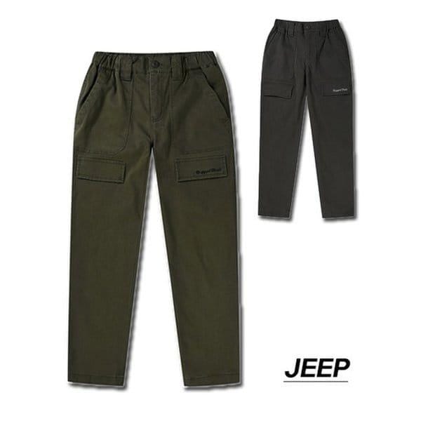 男女共用パッチポケットスリムテーパードカーゴパンツ(JP3PTU112)_DG