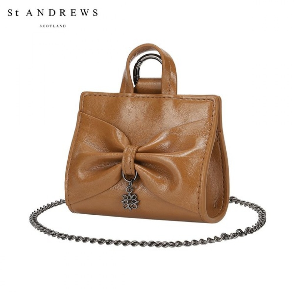 [セントアンドリュース] 女性用リボンレザーボールポーチ