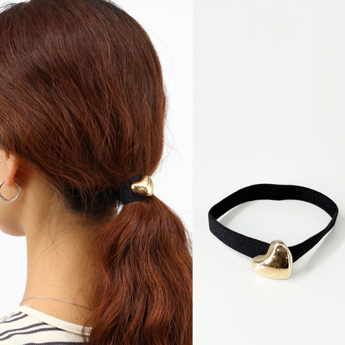 ヘアタイ A624 SML ヘアゴム ヘアアクセサリー ゴールド シルバー925 プレゼント