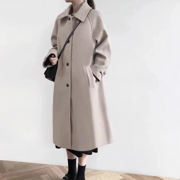作登場チェスターコートレディースラシャコートロングコート羽織りトレンチコートアウターラシャ大春秋冬着痩せお洒落上品