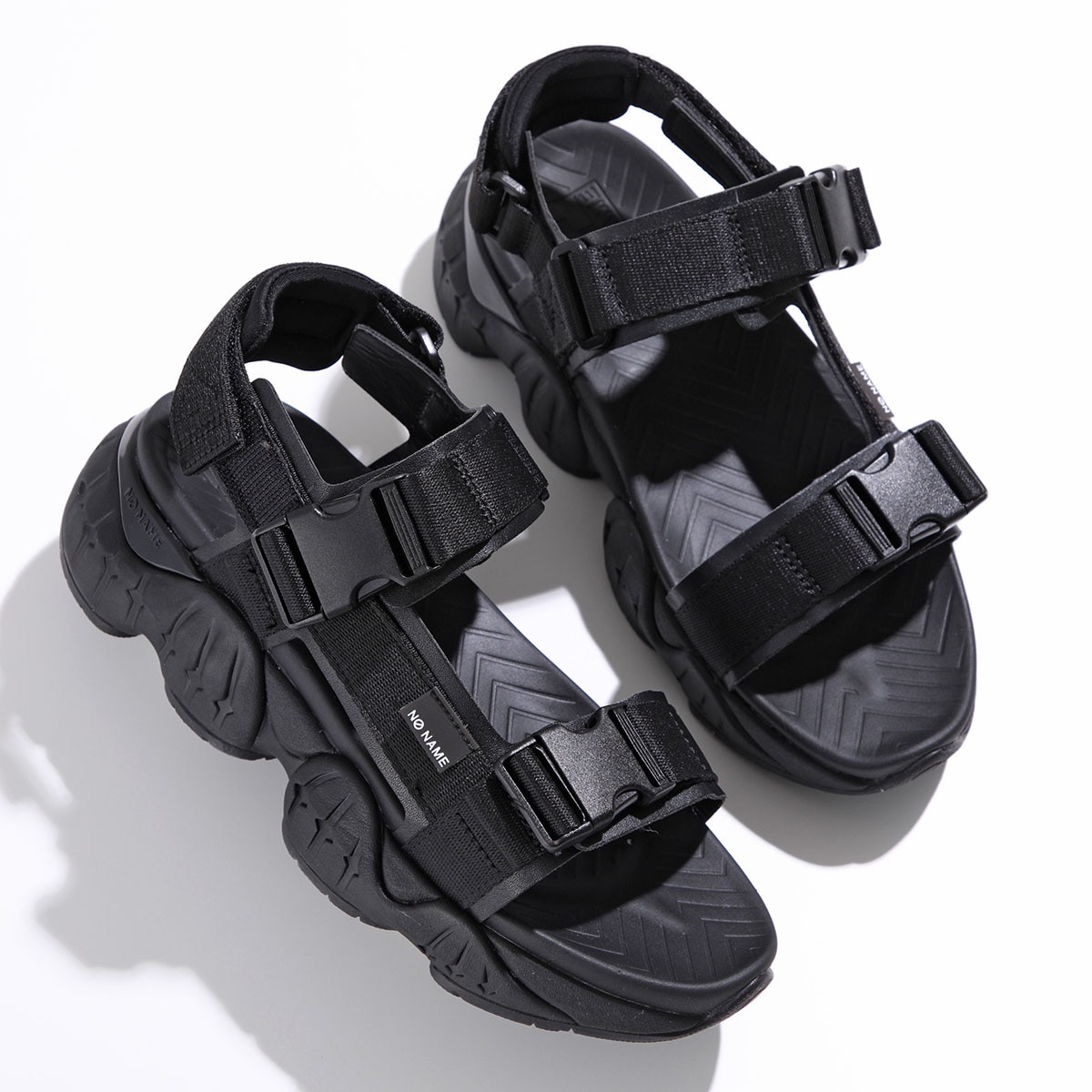 NO NAME ノーネーム サンダル KRAZEE SANDALE クレイジー レディース ストラップ 軽量 スポーツサンダル シューズ 靴 BLACK/BLACK