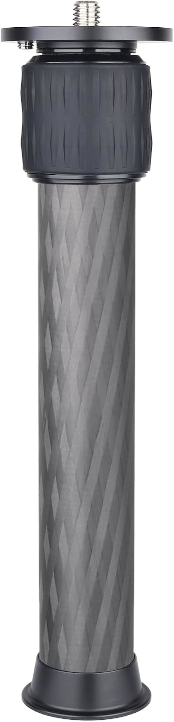 三脚センターポール 32.5mmパイプ径 カーボン 中心軸 2段式 伸縮式 エレベーター延長ポール 高さ 36cm 延長ロッド 1/4-3/8ネジアダプター付き