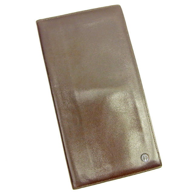 長札入れ 長財布 ダークブラウン 中古