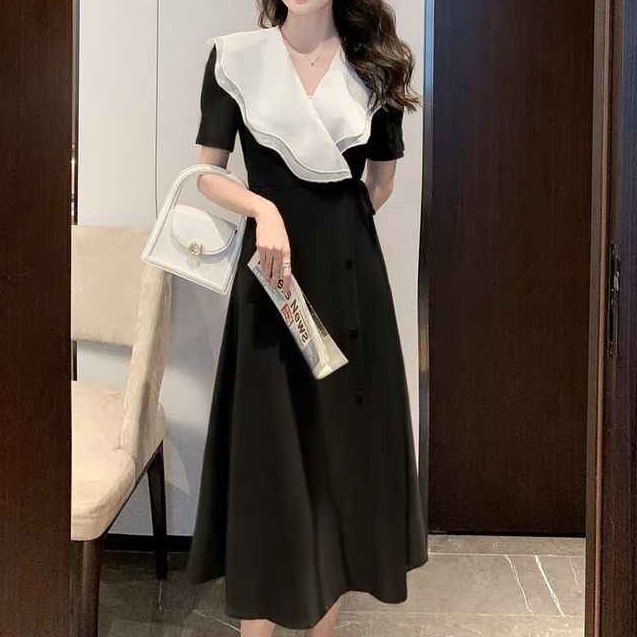 レディース ワンピース ロング 半袖 Vネック フェミニン フリル かわいい 大人可愛い きれいめ 上品 おしゃれ エレガント ラブリー キュート ロマンティック 無地 オールシーズン お出かけ