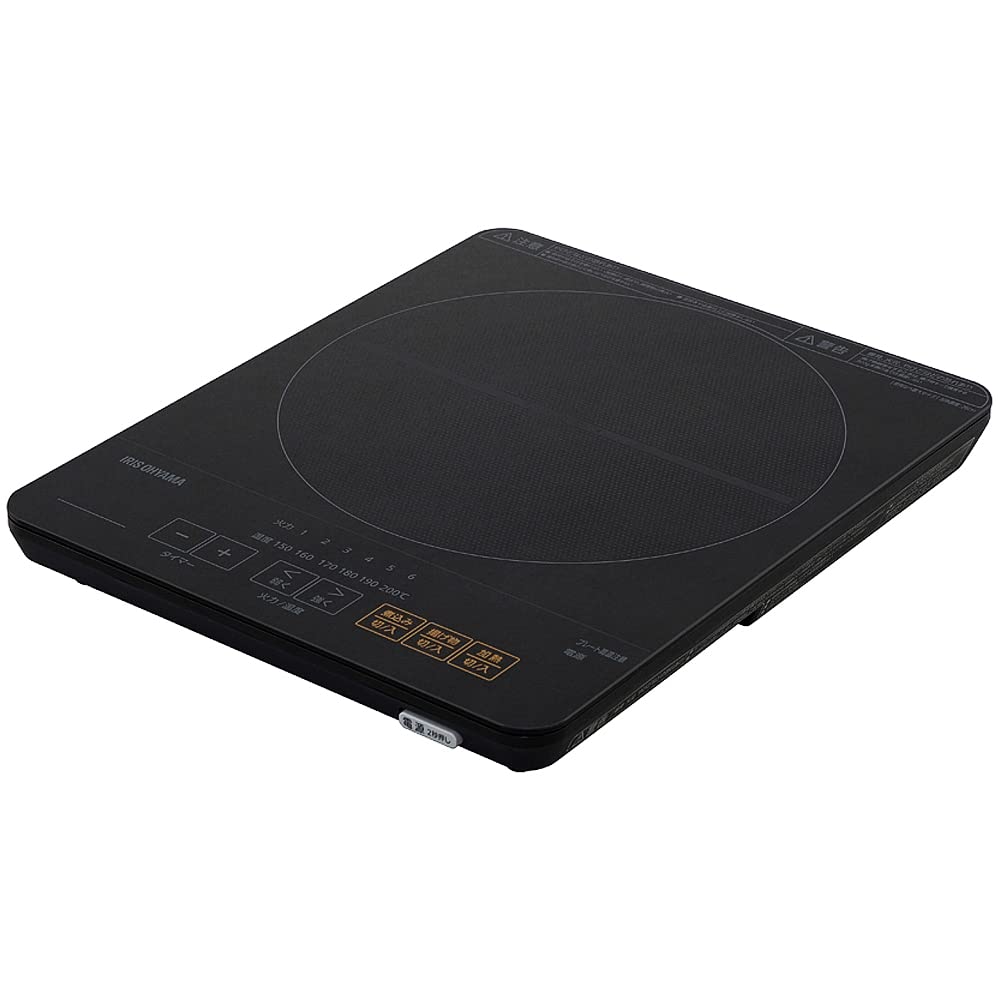 アイリスオーヤマ IHクッキングヒーター 卓上 1400W 薄型 タイマー機能 マグネットプラグ式 ブラック IHC-T43-B