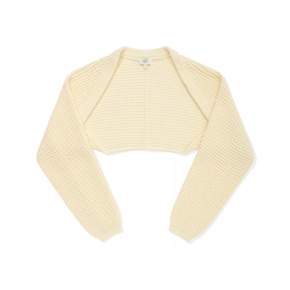 COVERNAT 女性用ボレロニットカーディガンアイボリー