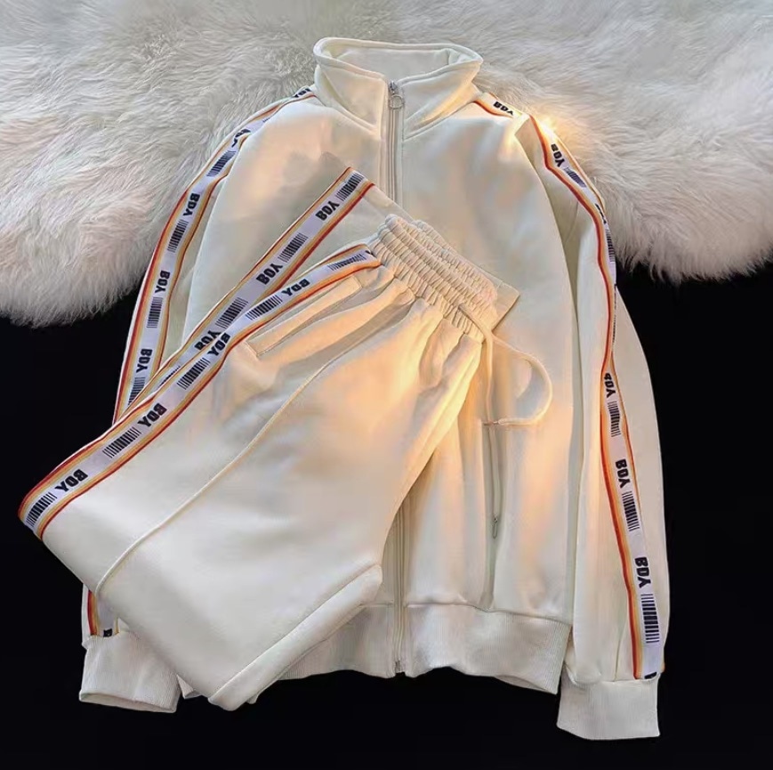 スウェット ジャージ セットアップ ロングパンツ スウェットパンツ フルレングス 長袖 ストレート ウエストリボン ポケット 大人可愛い シンプル カジュアル おしゃれ かっこいい ラフ メンズライク