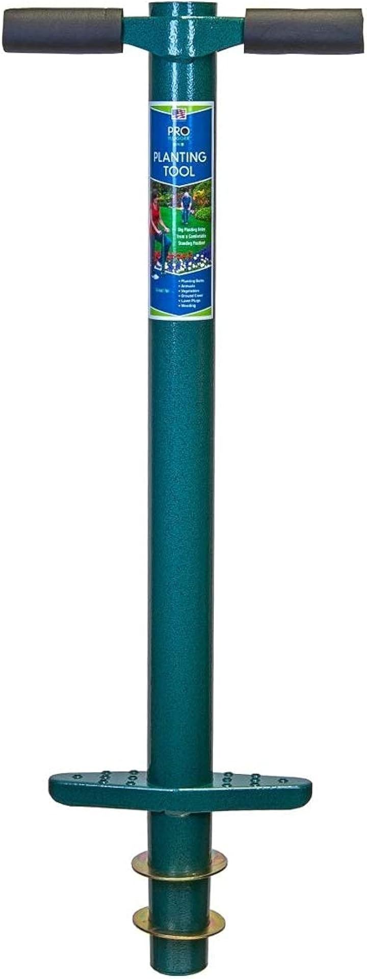 プロプラガー 芝生 穴あけ器 移植 ガーデニング 植栽 体への負担軽減 時短 球根 多用途 庭 園芸 プラグツール (グリーン)