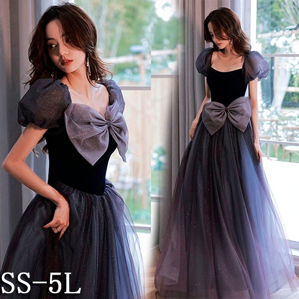 ドレス 大人 ピアノ発表会 高校生 中高生 演奏会 結婚式 フェミニン パーティードレス ロングドレス 成人式 Aライン カクテルドレス イブニングドレス ステージドレス 袖あり お呼ばれ 20代 3