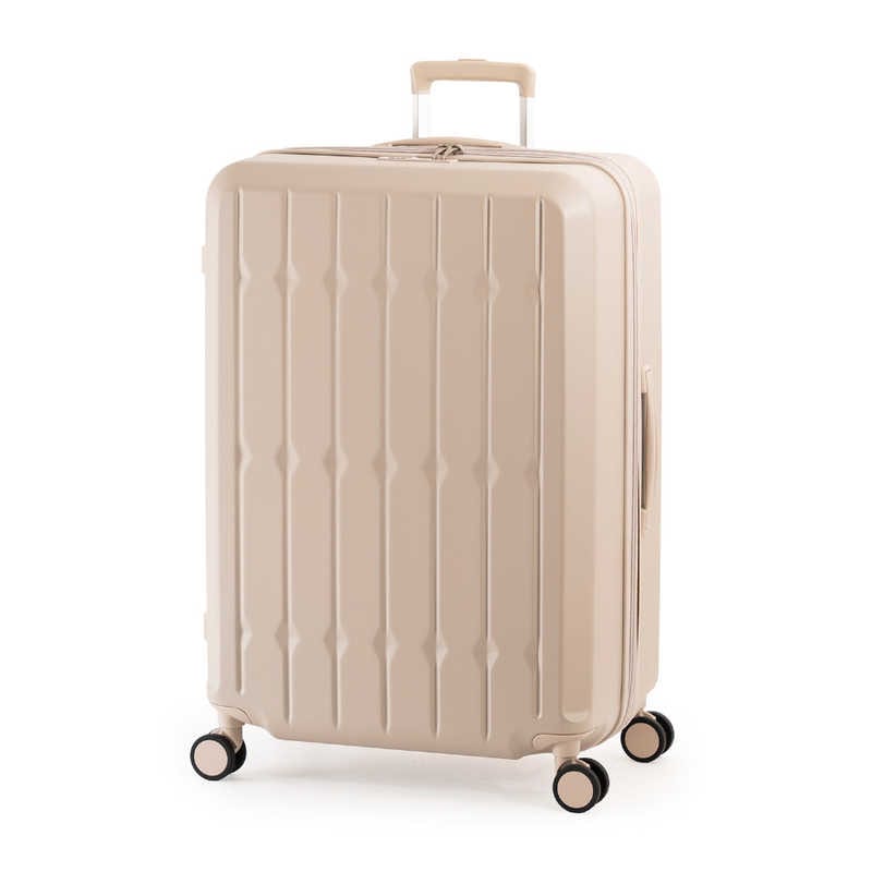 A.L.I　スーツケース ジッパータイプ 宿泊目安：7～9日間 99L ドリンクホルダー付き ダブルキャスター ラテ　ALI-6030SD-28W