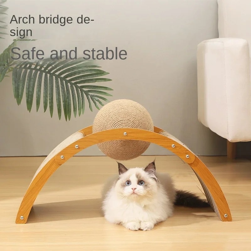 サイサル-耐摩耗性の猫の引っかき棒 プレイトレーニング おもちゃのアクセサリー