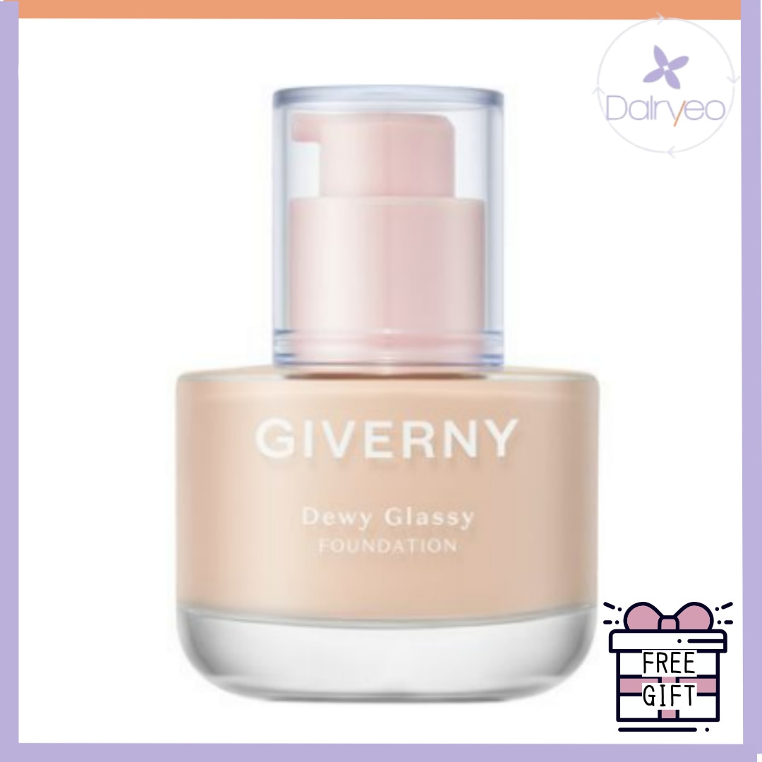 [モンジ蛾 pick] デューイ グラッシュ ファンデーション 30ml 7color 韓国化粧品 韓国ファンデーション ファンデーション ファデ 光彩 速乾性 ヒアルロン酸 メイクアップ 지베르니